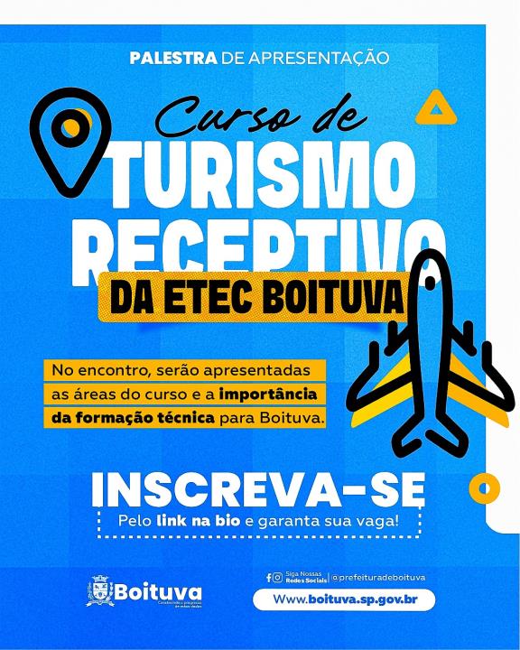 Curso de Turismo Receptivo da ETEC Boituva é Apresentado em Palestra de Sensibilização Imagem do artigo