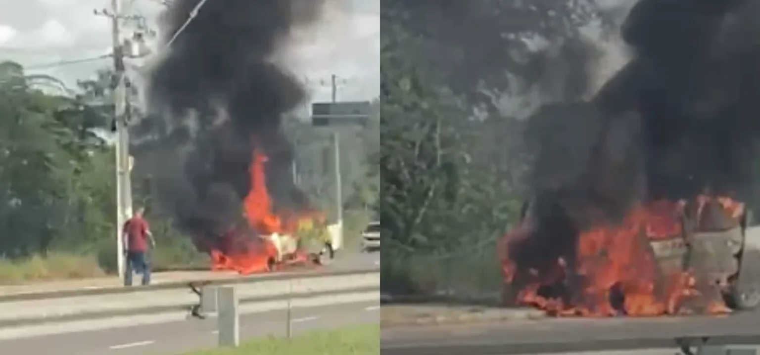 Carro em Chamas na Avenida do Turismo em Manaus: Um Incidente Impressionante