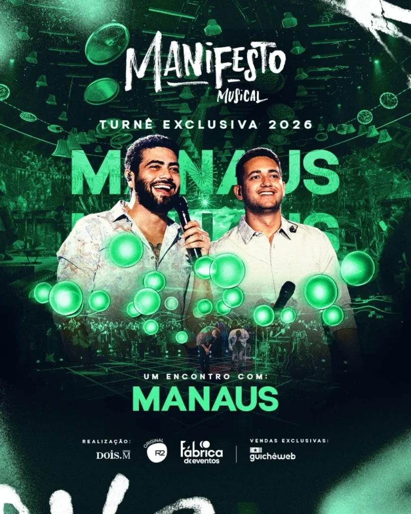 Henrique & Juliano trazem turnê “Manifesto Musical” para a Arena da Amazônia em agosto