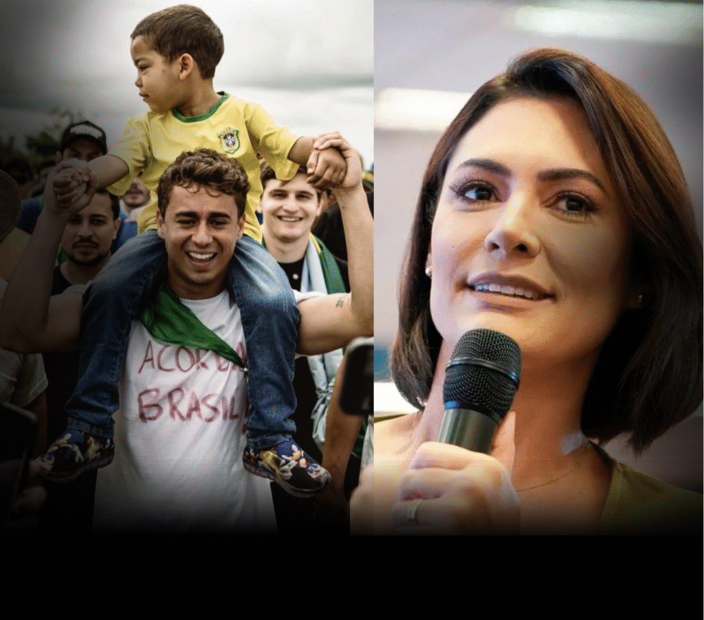 Michelle Bolsonaro Apoia Nikolas Ferreira em Caminhada Rumo a Brasília Michelle Bolsonaro Apoia Nikolas Ferreira em Caminhada Rumo a Brasília