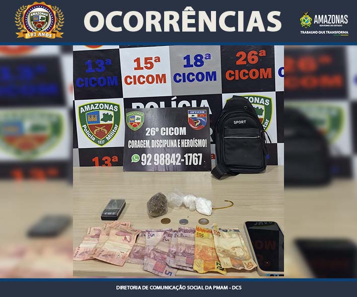 Polícia Militar do Amazonas Prende Suspeito de Tráfico na Zona Norte de Manaus Polícia Militar do Amazonas Prende Suspeito de Tráfico na Zona Norte de Manaus