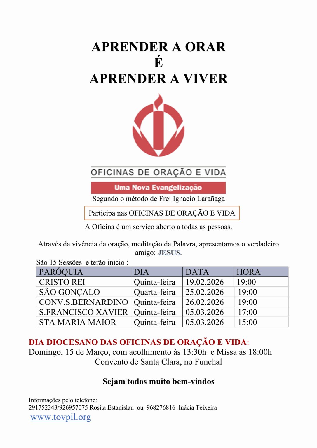 Dia Diocesano das Oficinas de Oração e Vida: Um Caminho de Crescimento Espiritual
