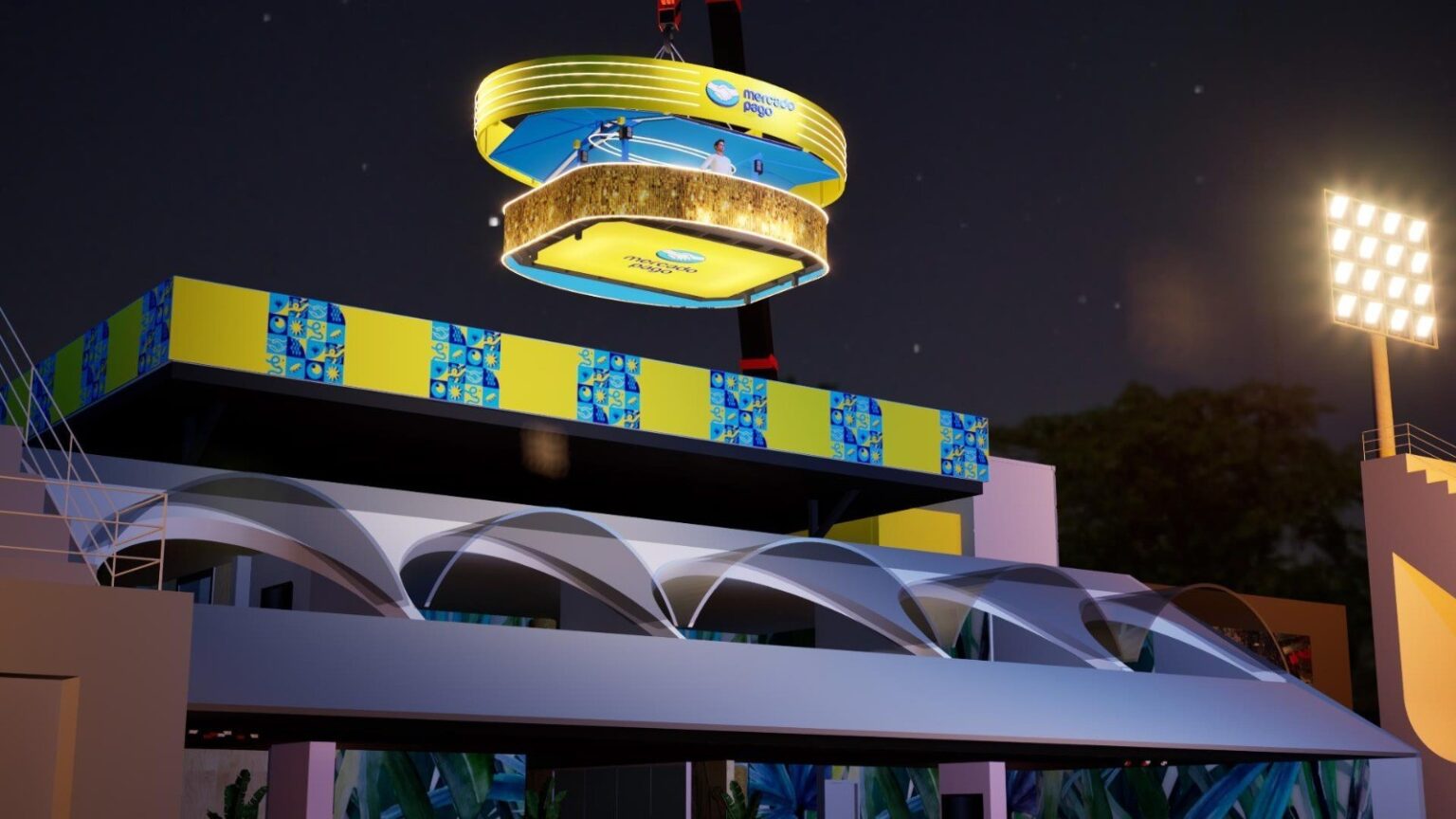 Estrutura Suspensa Revolucionária na Sapucaí Durante os Desfiles de Carnaval