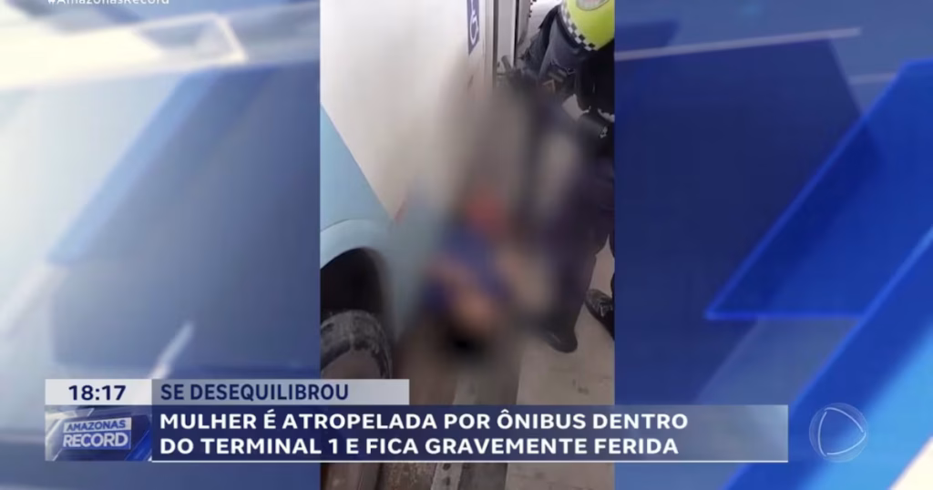 Mulher Sofre Acidente Grave com Ônibus no Terminal 1 de Manaus