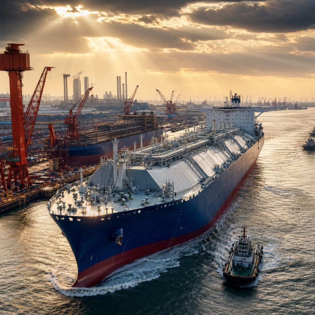 China Inova com Maior Navio de GNL da História: Celsius Georgetown e o Fortalecimento da Indústria N