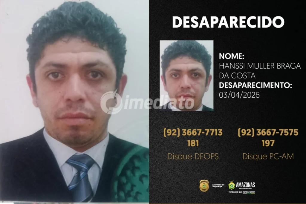 Imagem de Homem Desaparecido na Zona Norte de Manaus é Divulgada pela Polícia Civil Imagem de Homem Desaparecido na Zona Norte de Manaus é Divulgada pela Polícia Civil