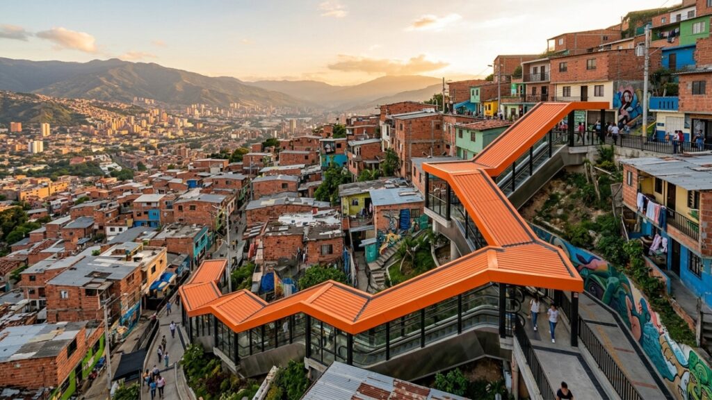 Transformação Urbana: Escadas Rolantes de Medellín e Seus Impactos Sociais