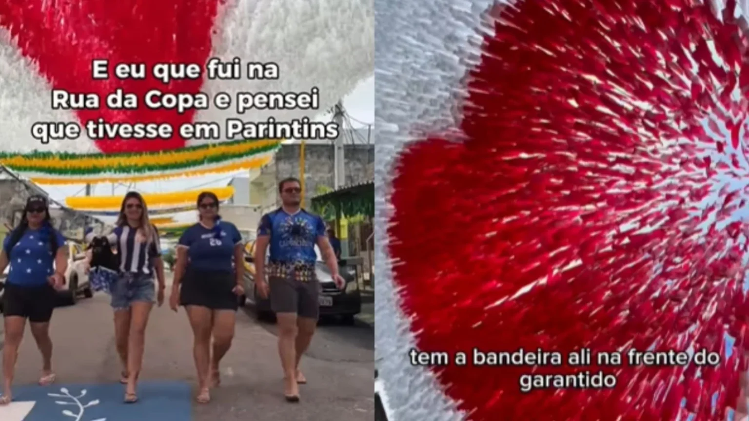 Caprichoso e Garantido ganham destaque na decoração da rua Santa Isabel em Manaus para Copa 2026