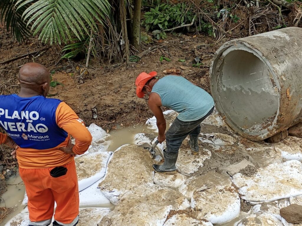Prefeitura de Manaus Moderniza Drenagem e Aumenta Escoamento da Água da Chuva no Lago Azul